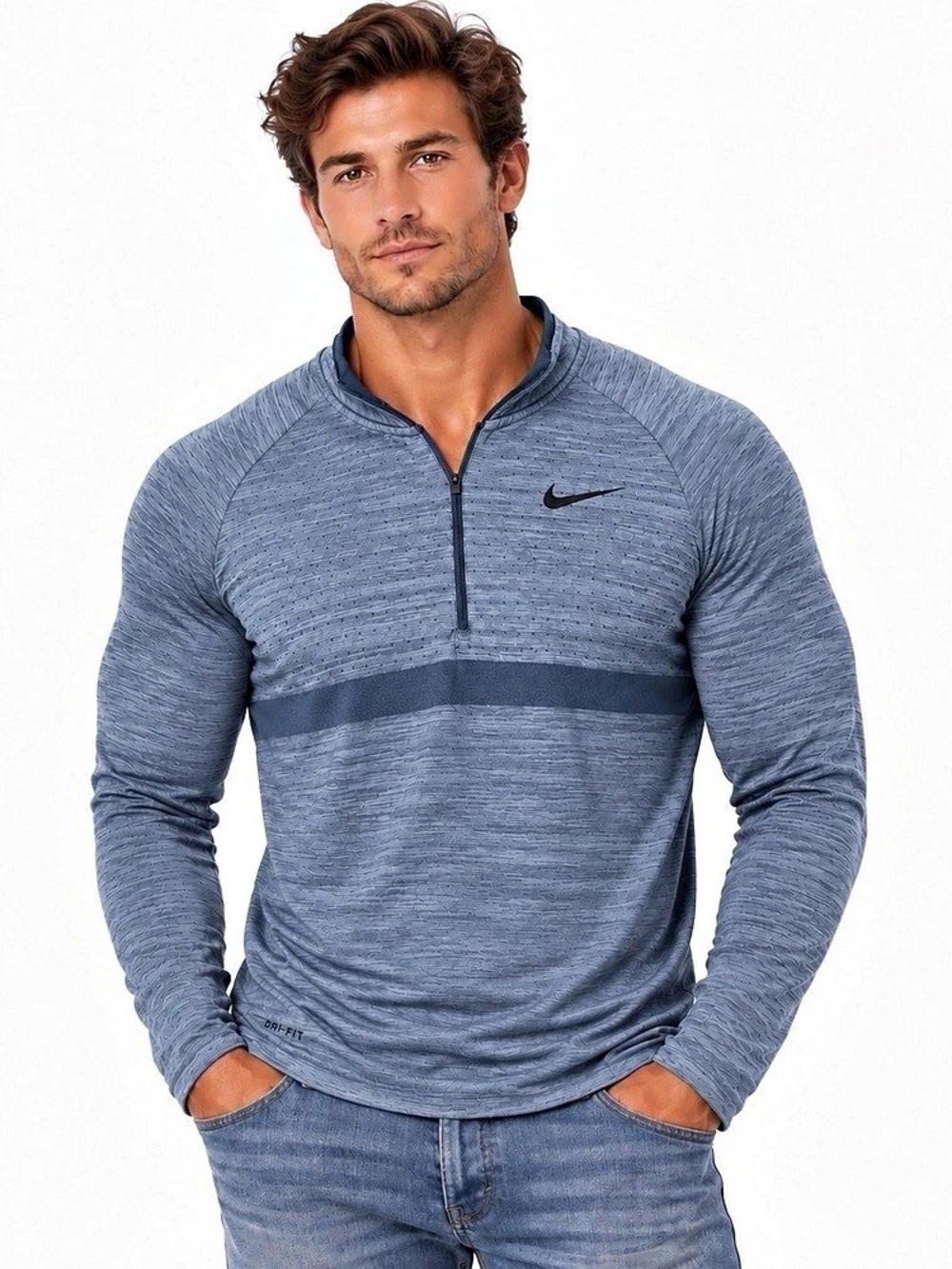 Nike Golf Dri-FIT 1/2-Zip Pullover Men's Gray & Black Medium